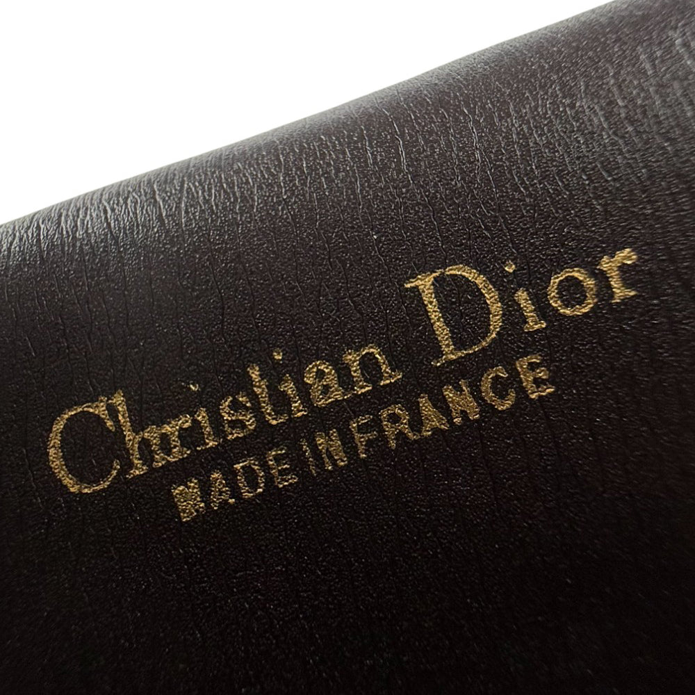 CHRISTIAN DIOR Jacquard Brown Canvas Shoulder Bag LHQ891