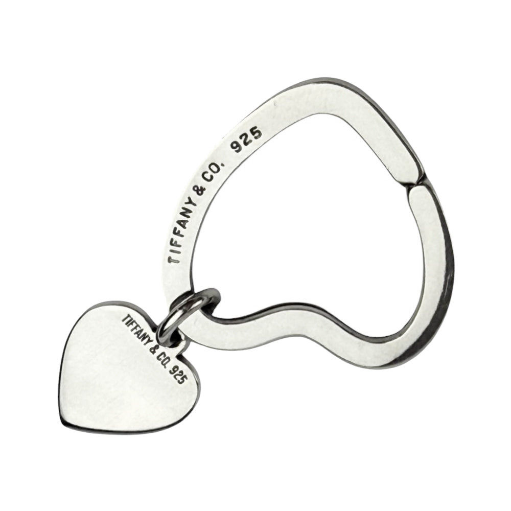 TIFFANY & CO Silver Heart Keyring & Heart Tag LHQ892