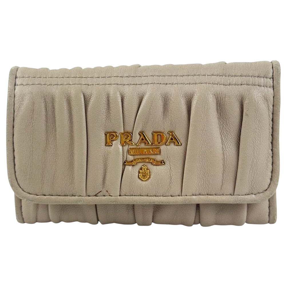PRADA Nappa Gaufre Leather 6 Point Key Holder Case LHQ893