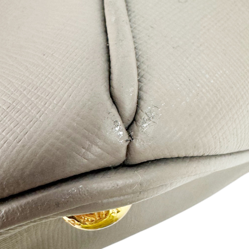 PRADA Galleria Saffiano Grey Leather Handbag LHQ905