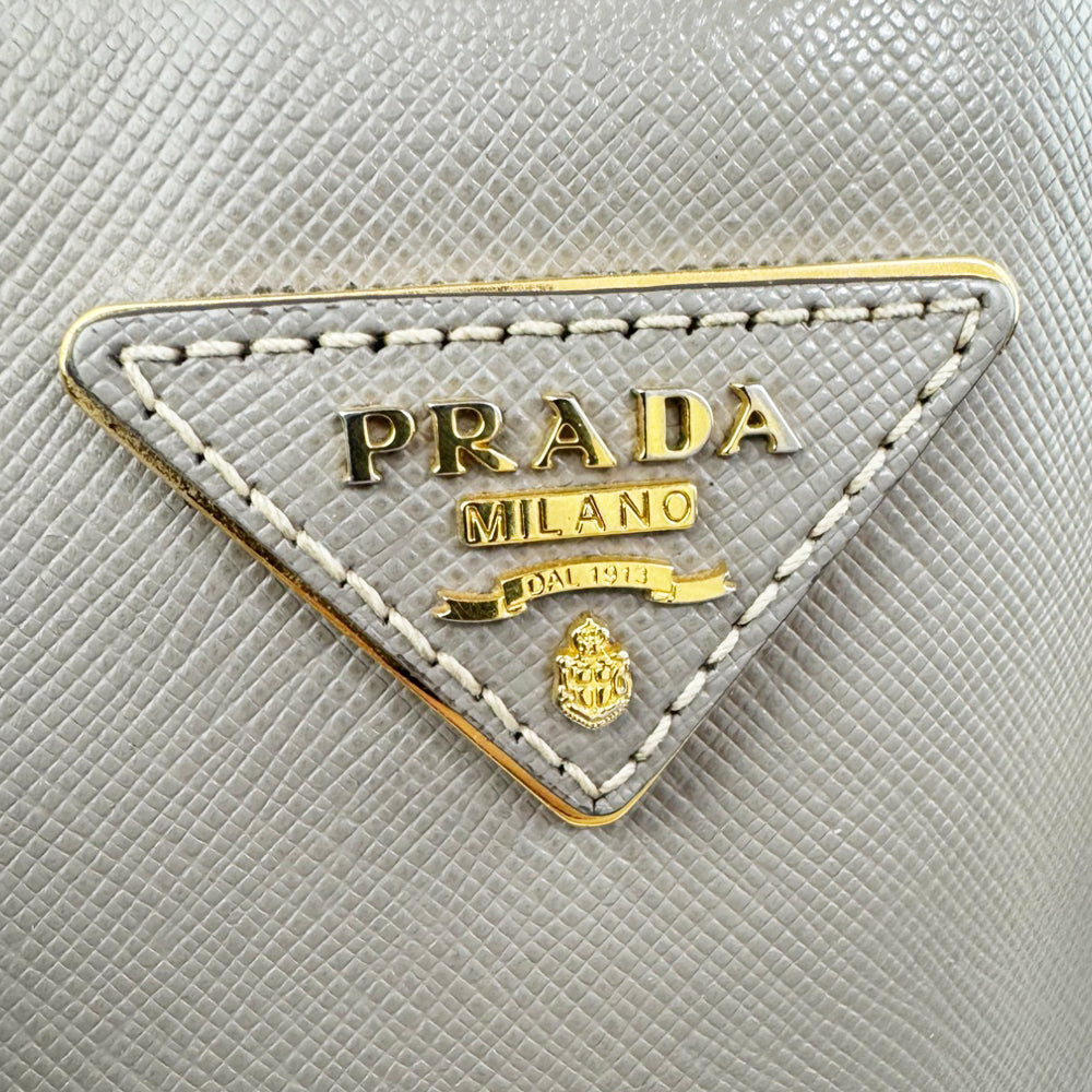 PRADA Galleria Saffiano Grey Leather Handbag LHQ905