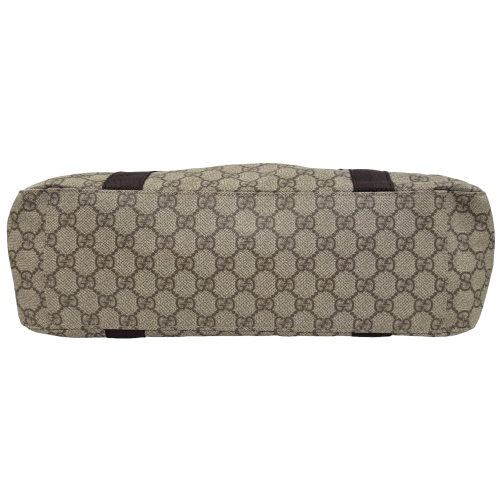 GUCCI GG Brown Canvas Tote Shoulder Bag LHQ907