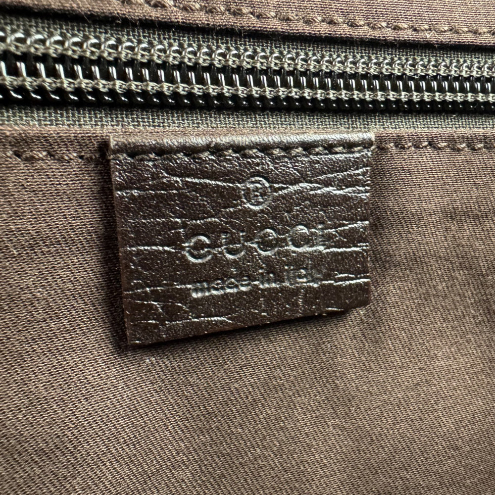 GUCCI GG Brown Canvas Tote Shoulder Bag LHQ907