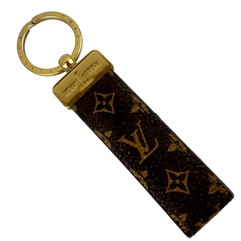 LOUIS VUITTON Monogram Dragonne Key Ring LHQ910