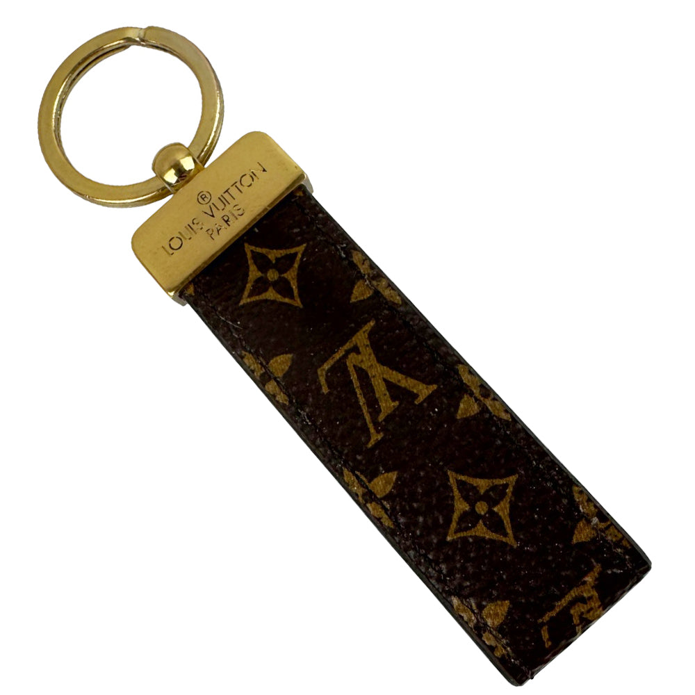 LOUIS VUITTON Monogram Dragonne Key Ring LHQ910