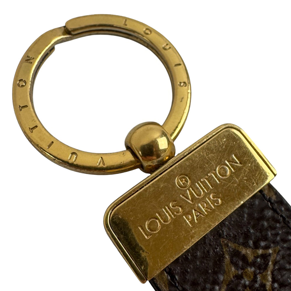 LOUIS VUITTON Monogram Dragonne Key Ring LHQ910
