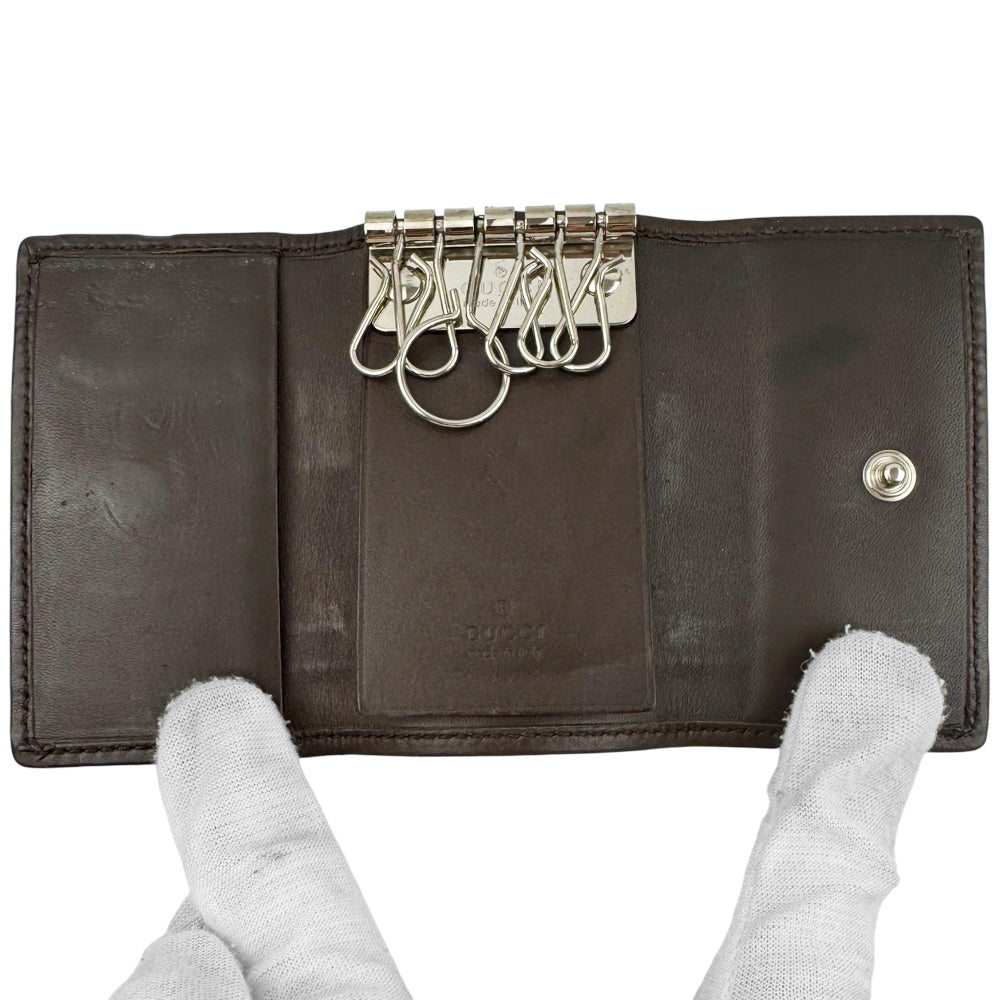 GUCCI GG Brown Canvas 6 Point Key Holder LHQ920