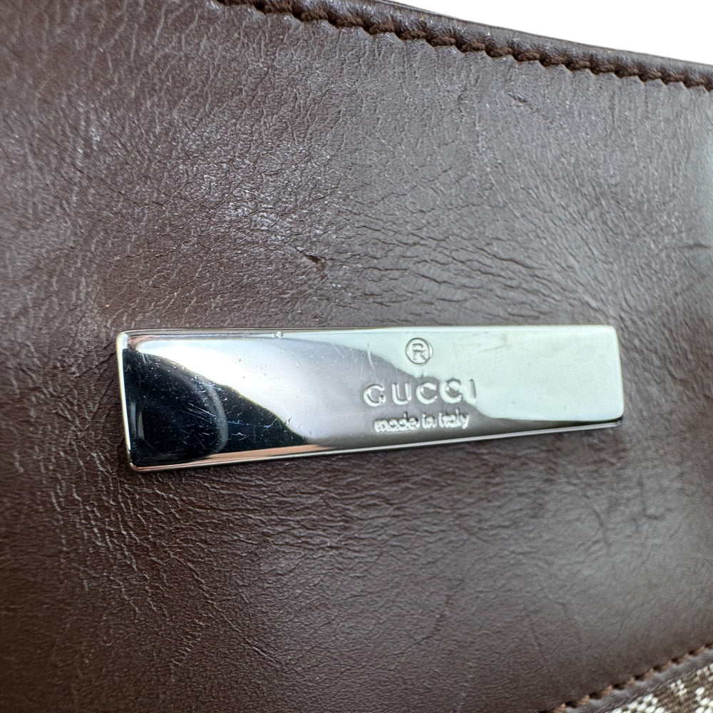 GUCCI GG Brown Canvas Crossbody Shoulder Bag LHQ921