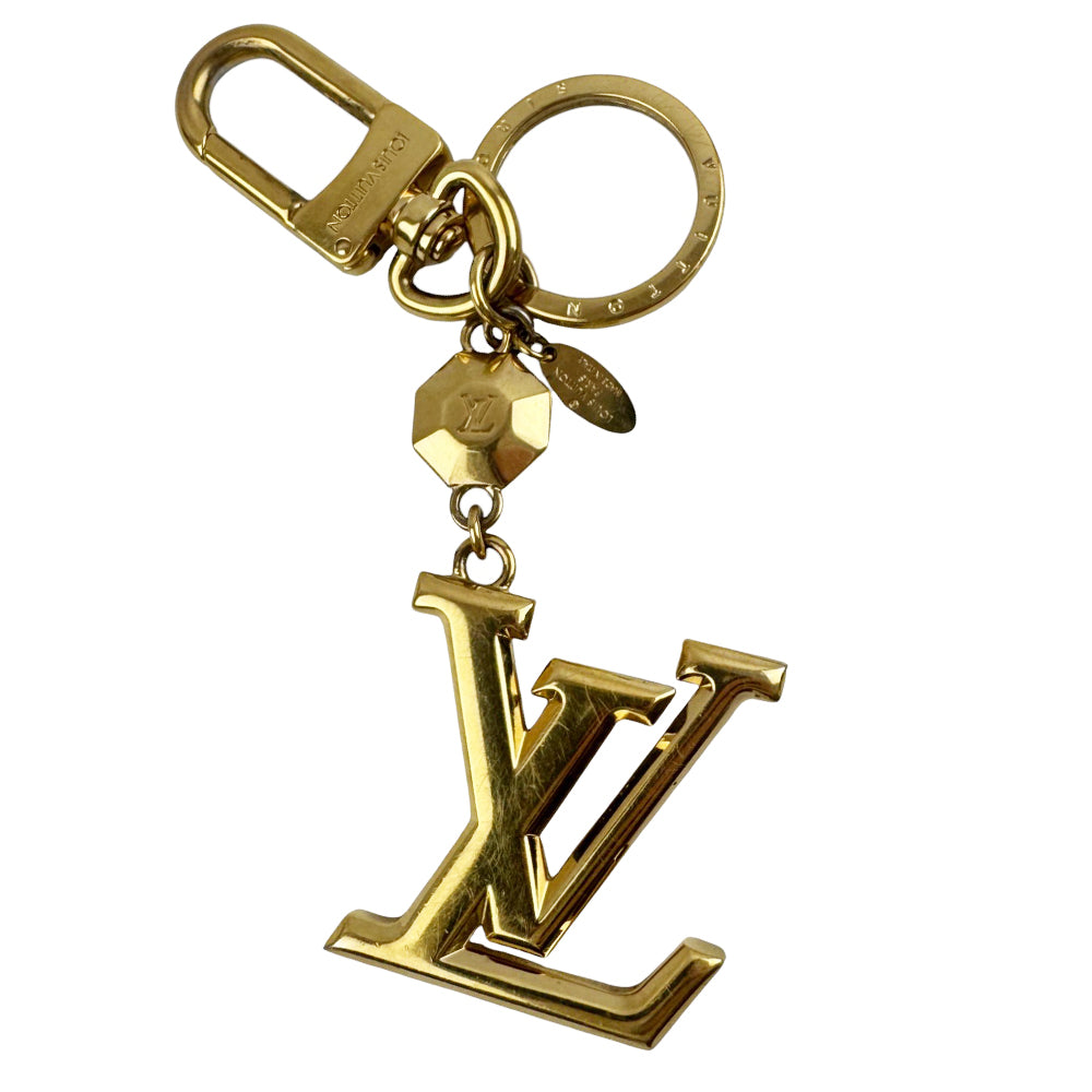 LOUIS VUITTON Porte Cles LV Facet Initials Keychain Bag Charm LHQ929