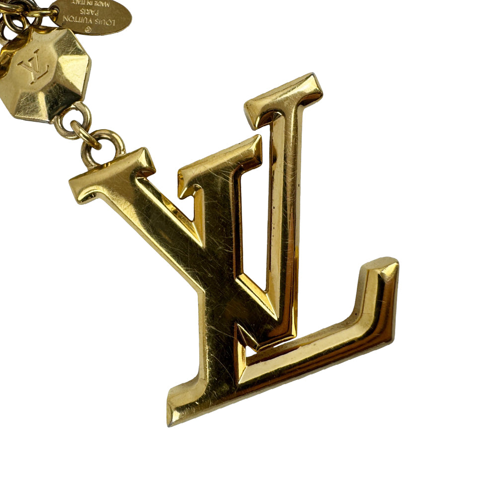 LOUIS VUITTON Porte Cles LV Facet Initials Keychain Bag Charm LHQ929