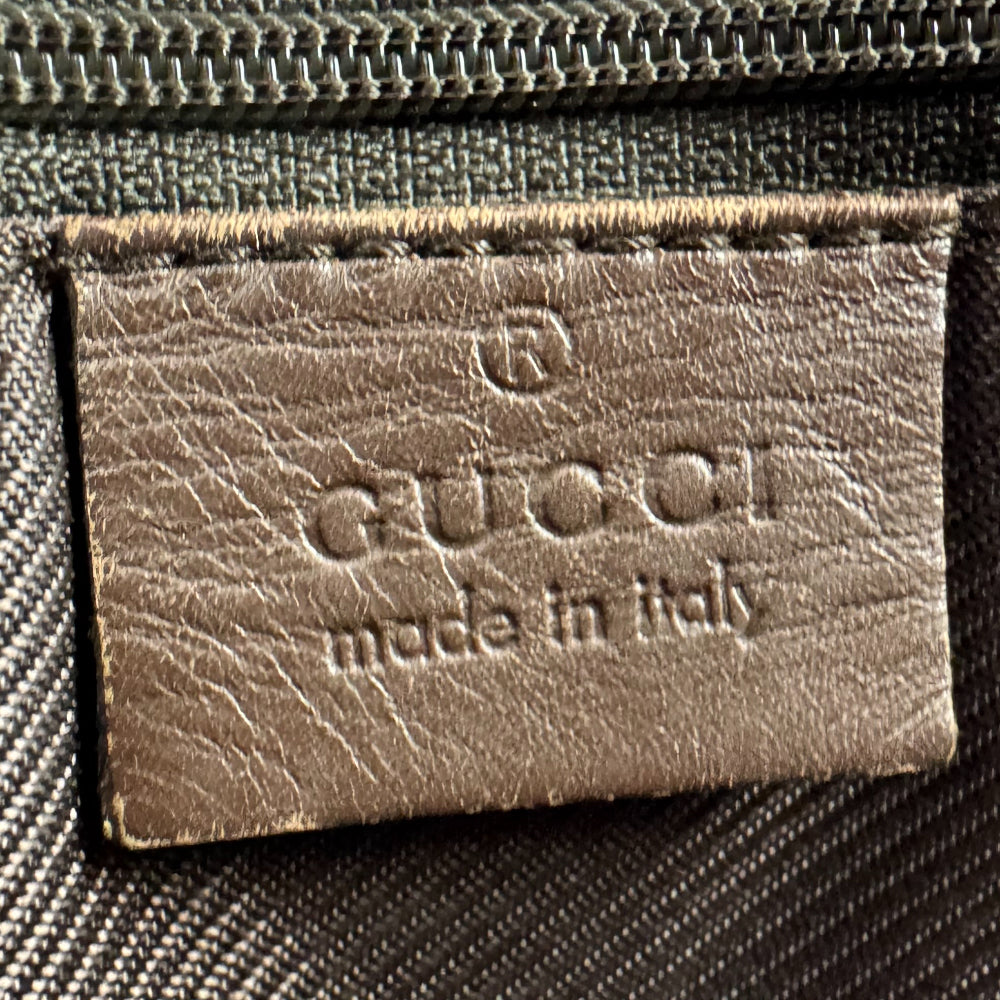 GUCCI GG Brown Canvas Tote Shoulder Bag LHQ936