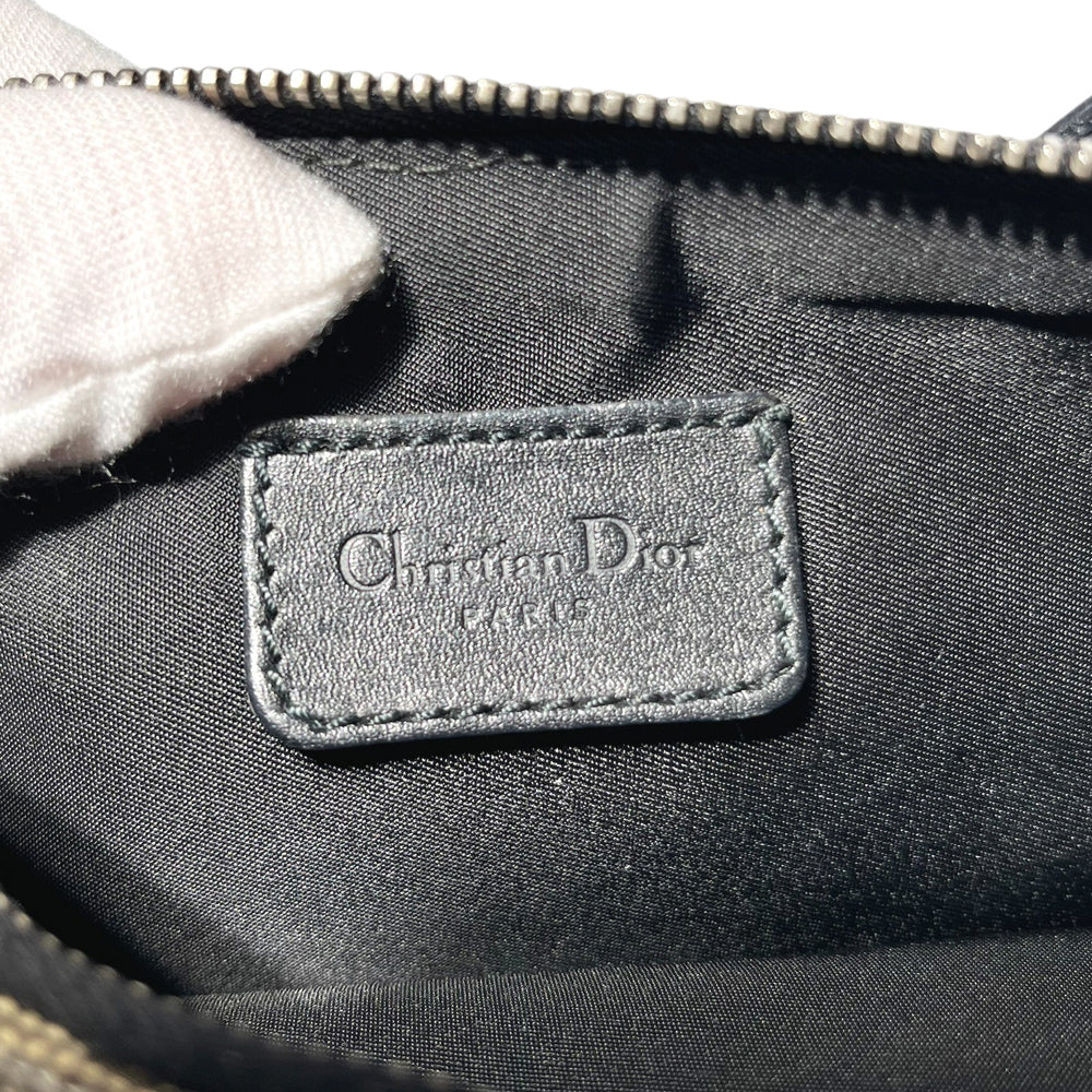 CHRISTIAN DIOR Saddle Pouch Trotter Patrón Jacquard Piel LHQ94