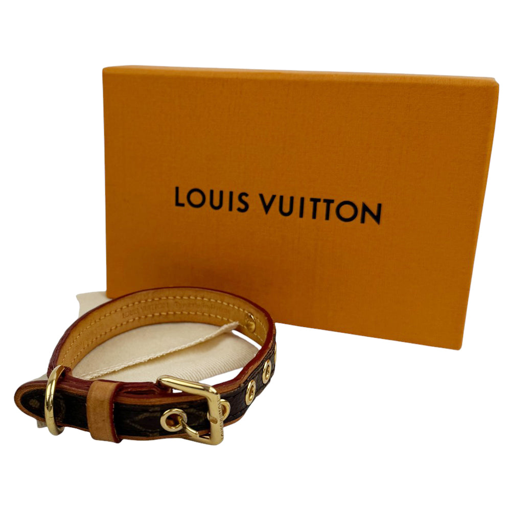 LOUIS VUITTON Brown Monogram Pet Collar LHQ940