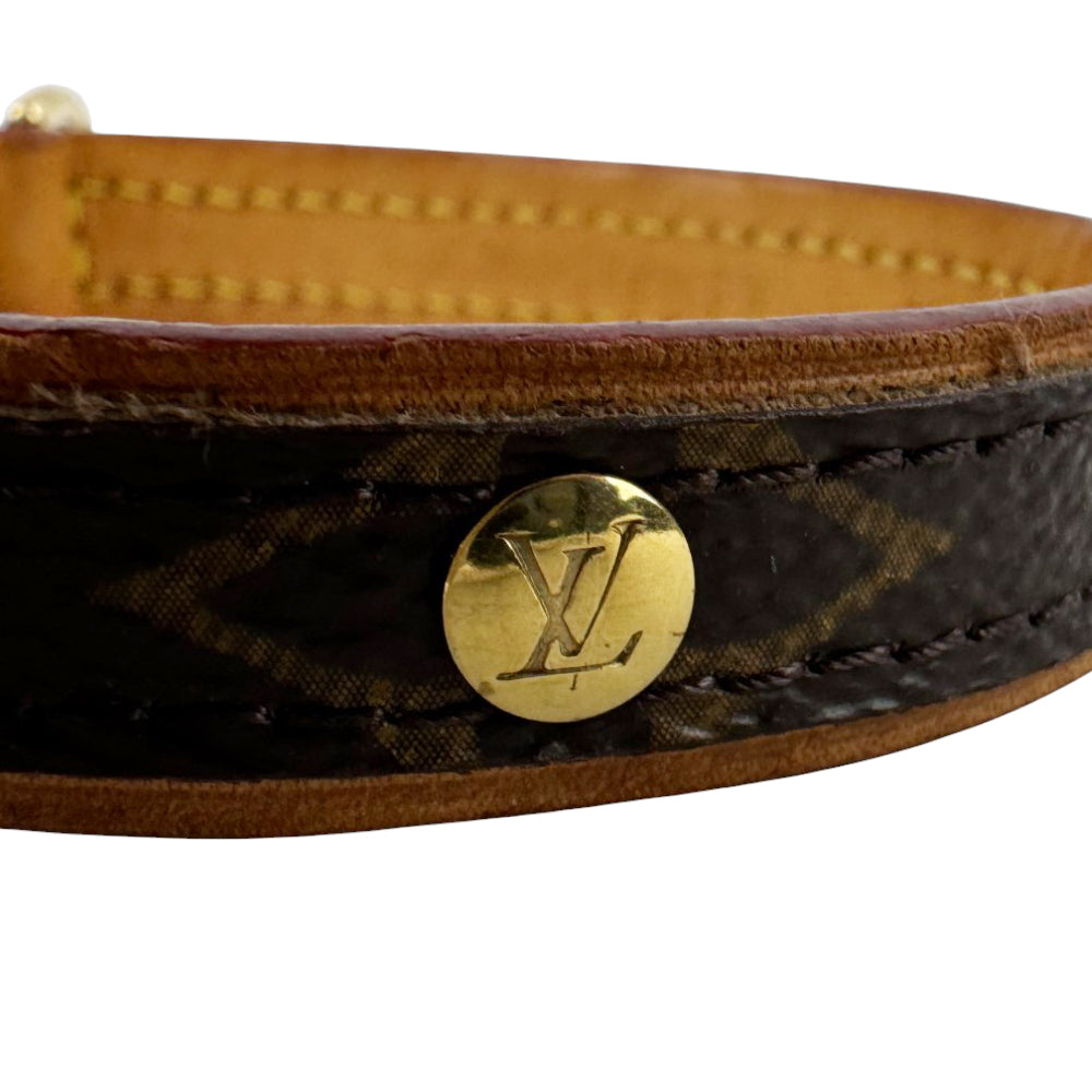 LOUIS VUITTON Brown Monogram Pet Collar LHQ940