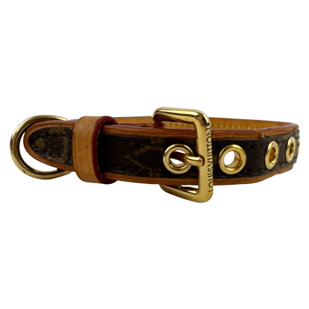 LOUIS VUITTON Brown Monogram Pet Collar LHQ940
