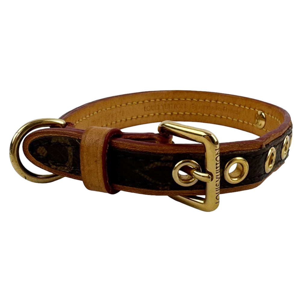 LOUIS VUITTON Brown Monogram Pet Collar LHQ940