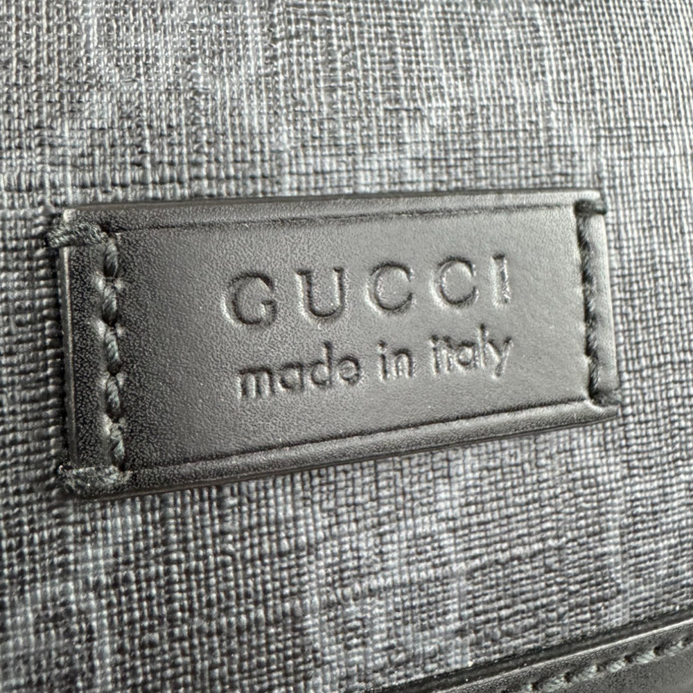 GUCCI Large GG Black Supreme Canvas Crossbody Shoulder Bag LHQ943
