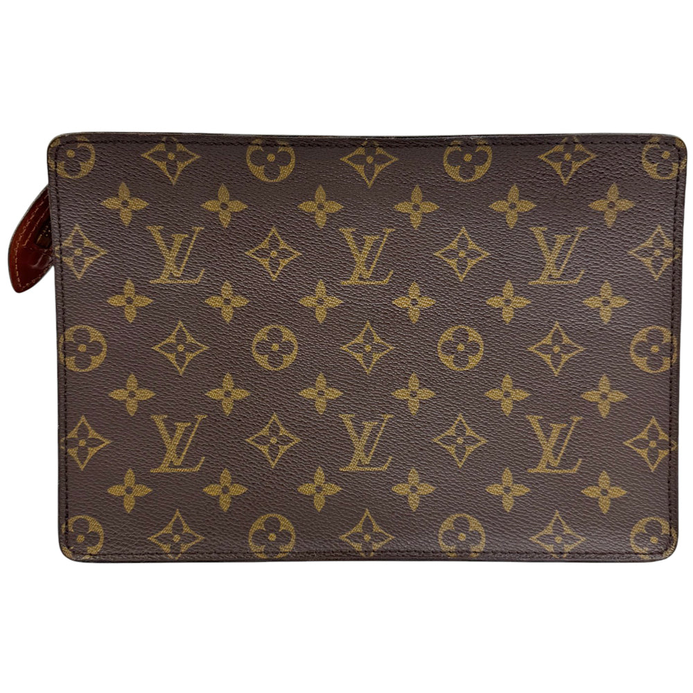 LOUIS VUITTON Brown Monogram Pochette Homme Pouch Clutch LHQ944