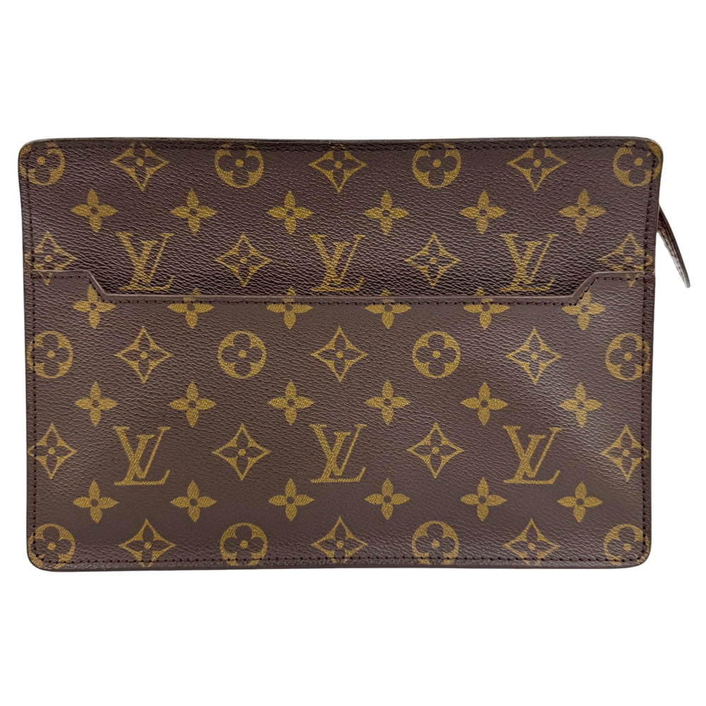 LOUIS VUITTON Brown Monogram Pochette Homme Pouch Clutch LHQ944