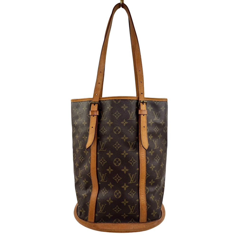 LOUIS VUITTON Brown Monogram Bucket GM Tote Shoulder Bag LHQ946