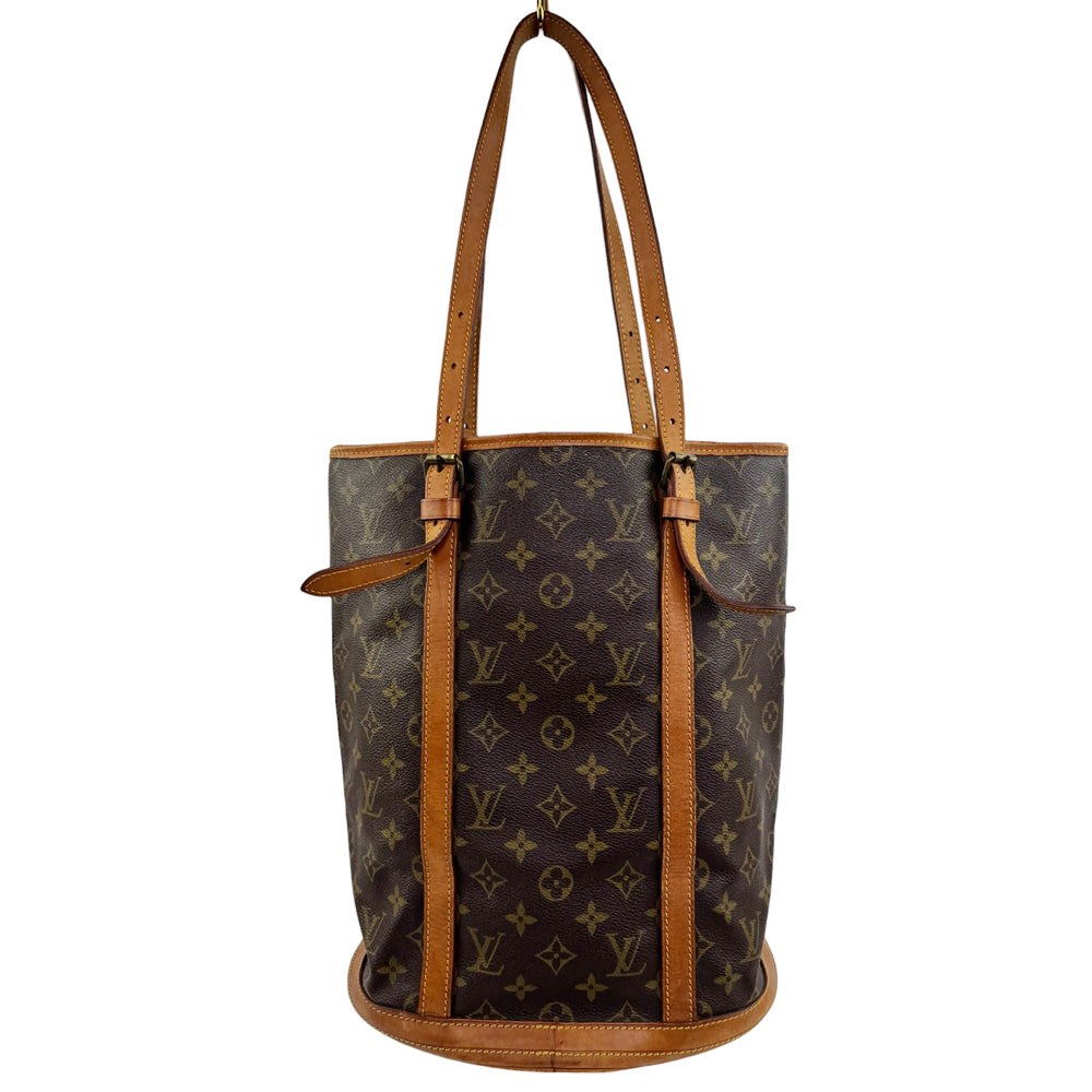 LOUIS VUITTON Brown Monogram Bucket GM Tote Shoulder Bag LHQ946