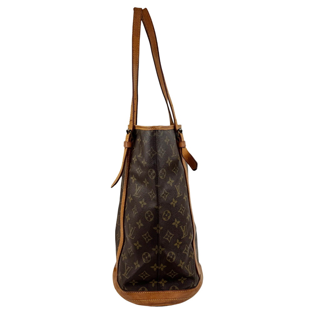 LOUIS VUITTON Brown Monogram Bucket GM Tote Shoulder Bag LHQ946