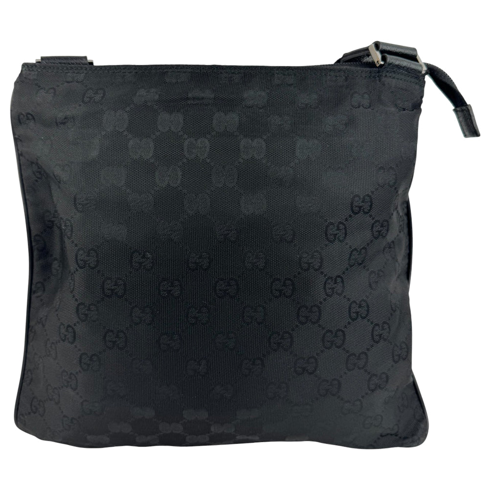 GUCCI GG Black Nylon Crossbody Shoulder Bag LHQ948
