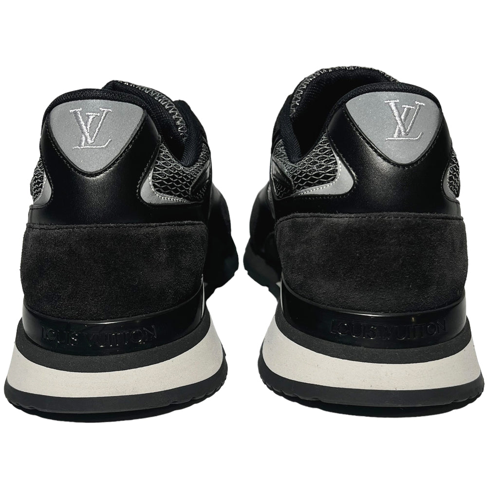 LOUIS VUITTON Run Away - Scarpe da ginnastica nere in pelle scamosciata grigia misura 8,5 UK LHQ95