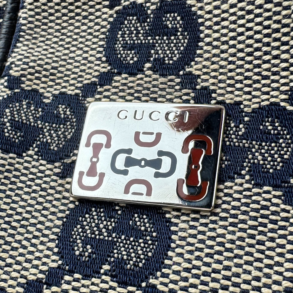 GUCCI GG Canvas Sherry Line Tote Shoulder Bag LHQ952