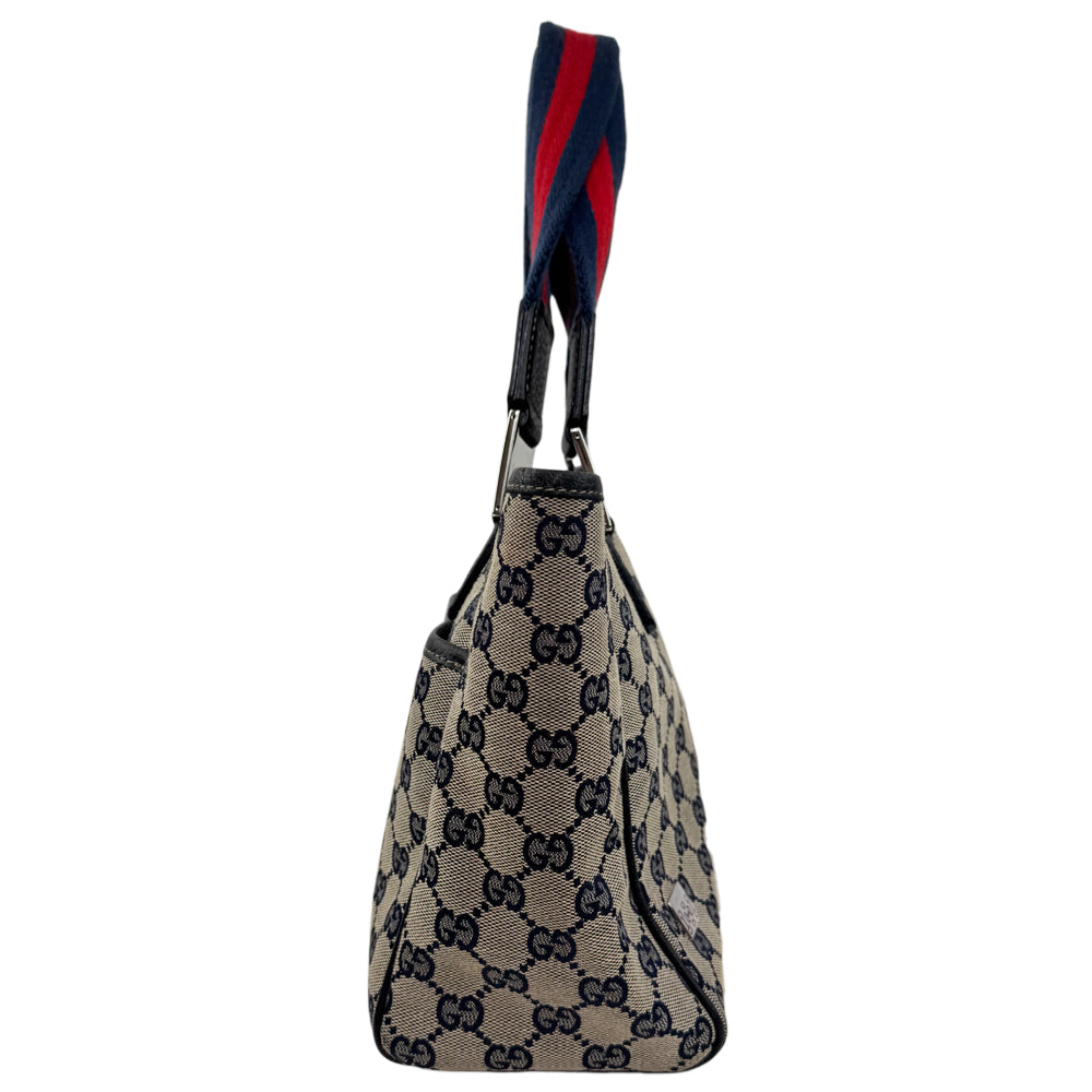 GUCCI GG Canvas Sherry Line Tote Shoulder Bag LHQ952