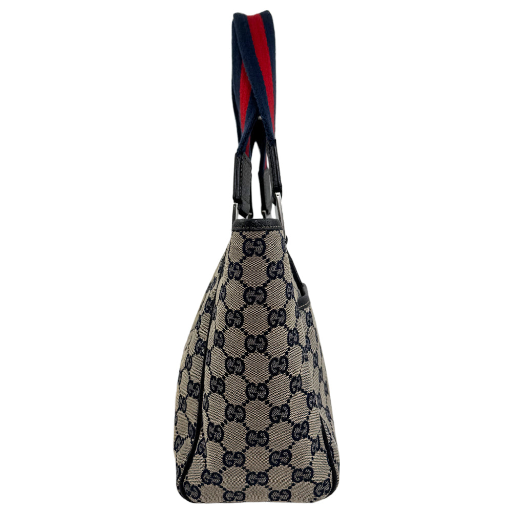 GUCCI GG Canvas Sherry Line Tote Shoulder Bag LHQ952
