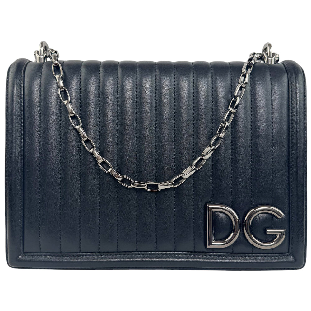 DOLCE & GABBANA Black Quilted Leather Bag LHQ955