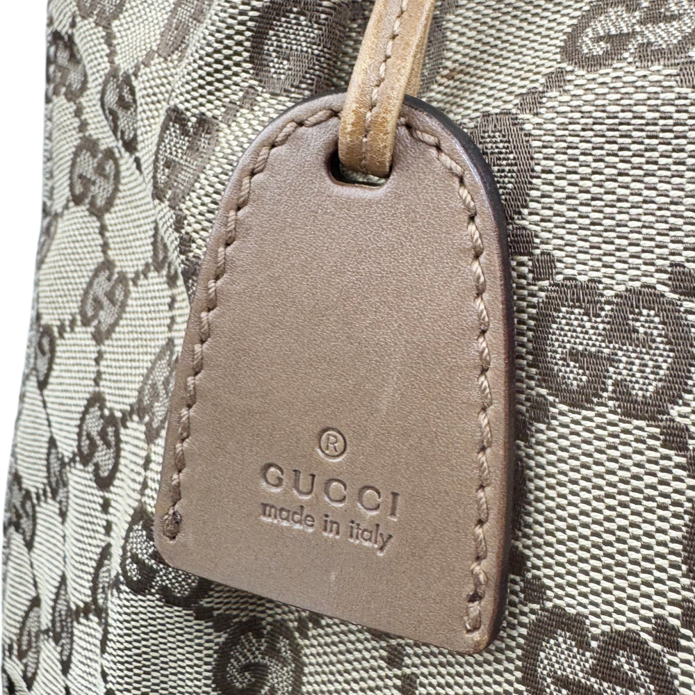 GUCCI GG Brown Canvas Tote Shoulder Bag LHQ957