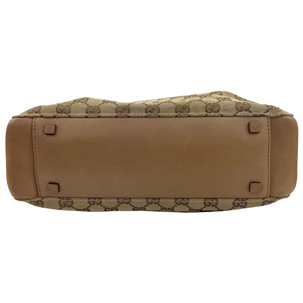 GUCCI GG Brown Canvas Tote Shoulder Bag LHQ957
