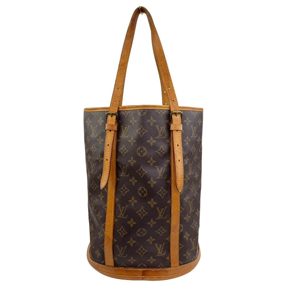 LOUIS VUITTON Brown Monogram Bucket GM Tote Shoulder Bag LHQ959