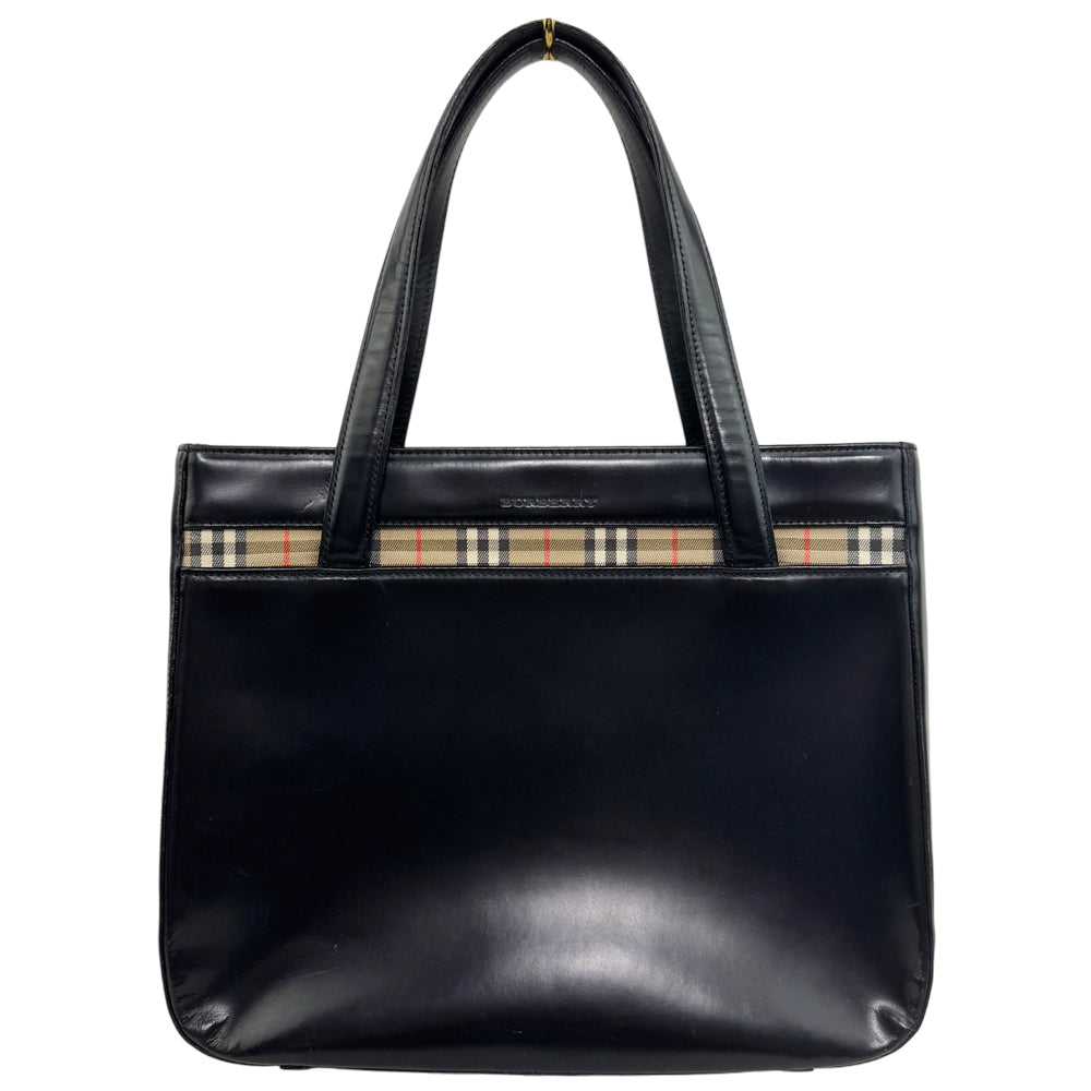 BURBERRY Black Leather Handbag LHQ960