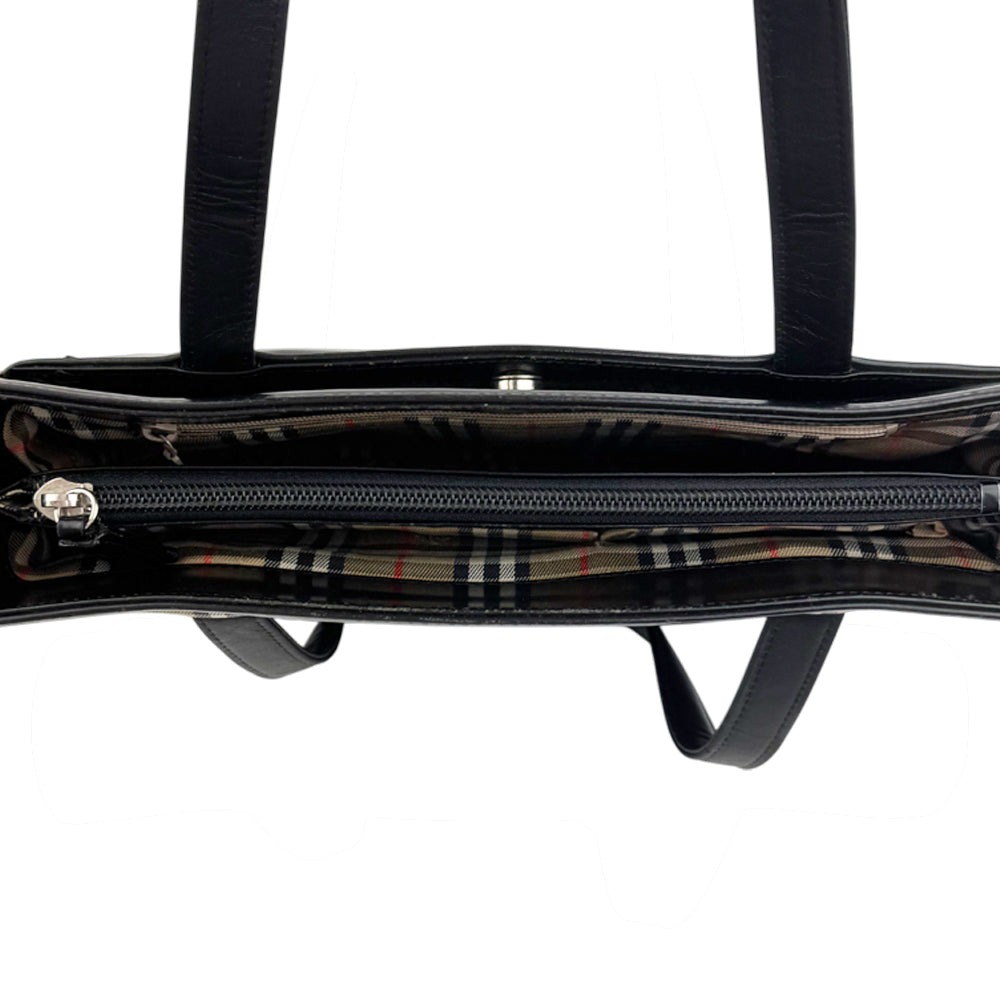 BURBERRY Black Leather Handbag LHQ960