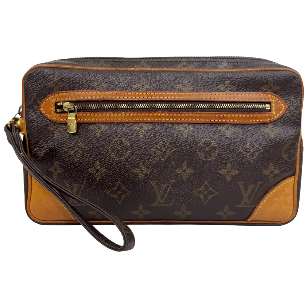 LOUIS VUITTON Monogram Marly Dragonne GM Pouch Clutch LHQ961