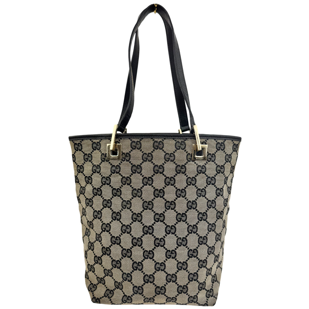 GUCCI GG Brown Canvas Tote Shoulder Bag LHQ962
