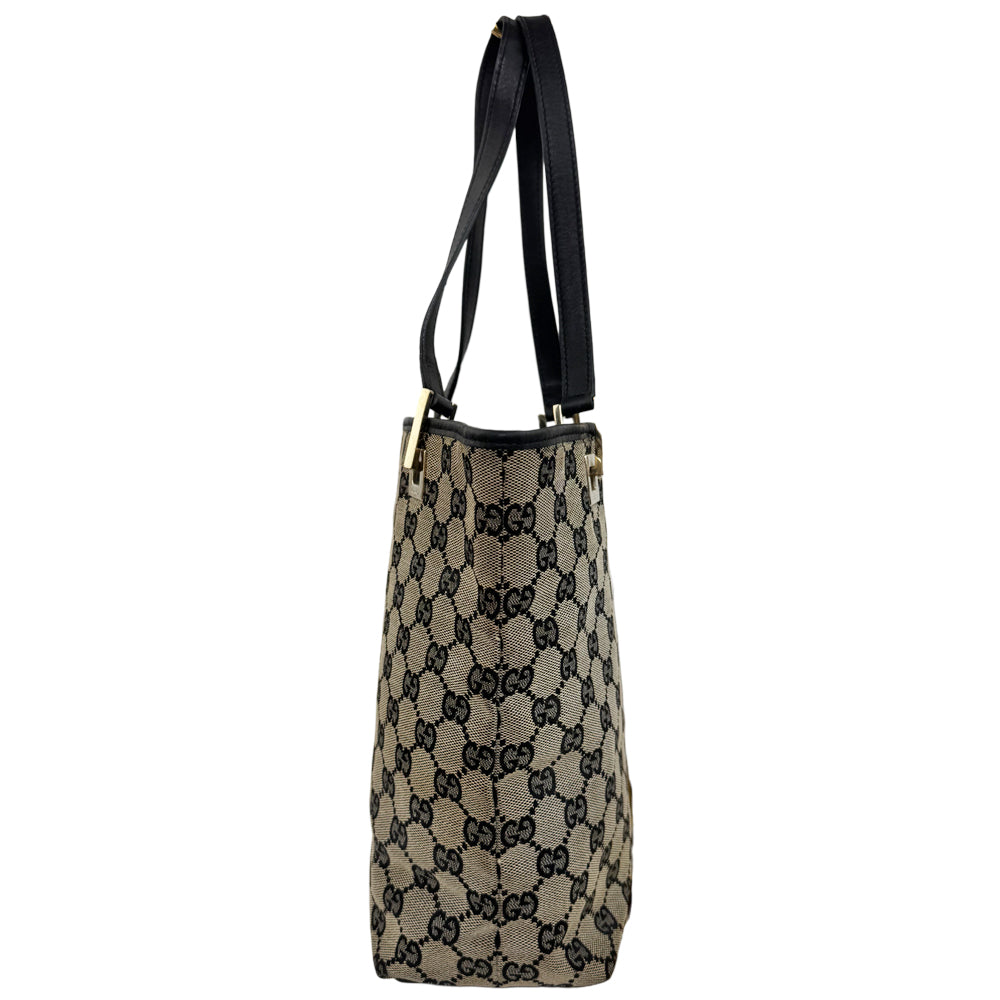 GUCCI GG Brown Canvas Tote Shoulder Bag LHQ962