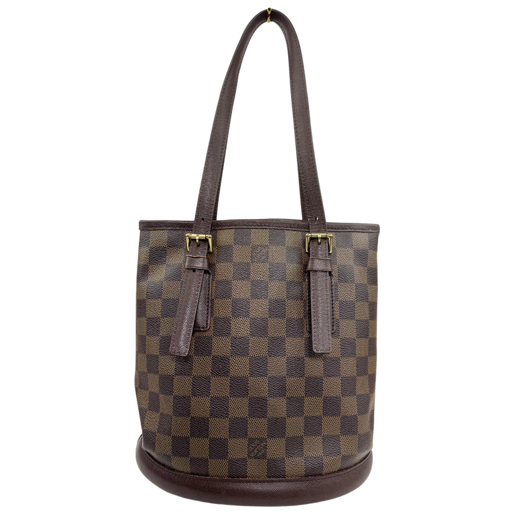 LOUIS VUITTON Damier Ebene Marais Bucket Shoulder Bag LHQ967