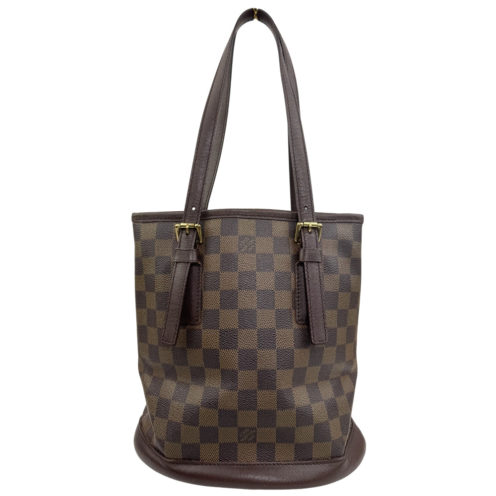 LOUIS VUITTON Damier Ebene Marais Bucket Shoulder Bag LHQ967