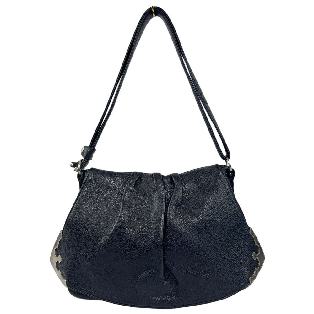 PRADA Black Leather Shoulder Bag LHQ968