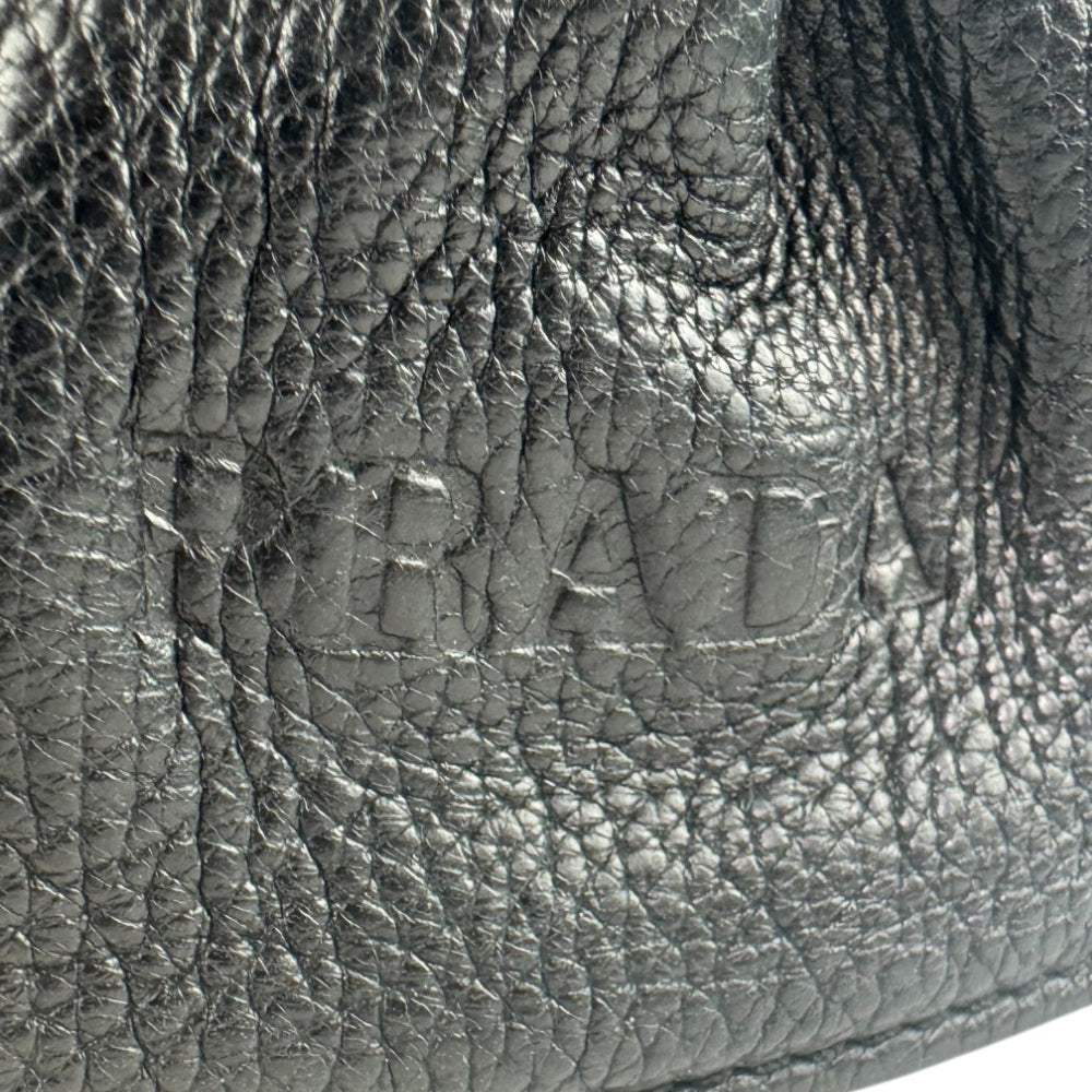 PRADA Black Leather Shoulder Bag LHQ968