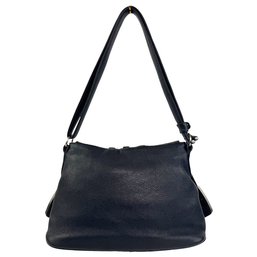 PRADA Black Leather Shoulder Bag LHQ968