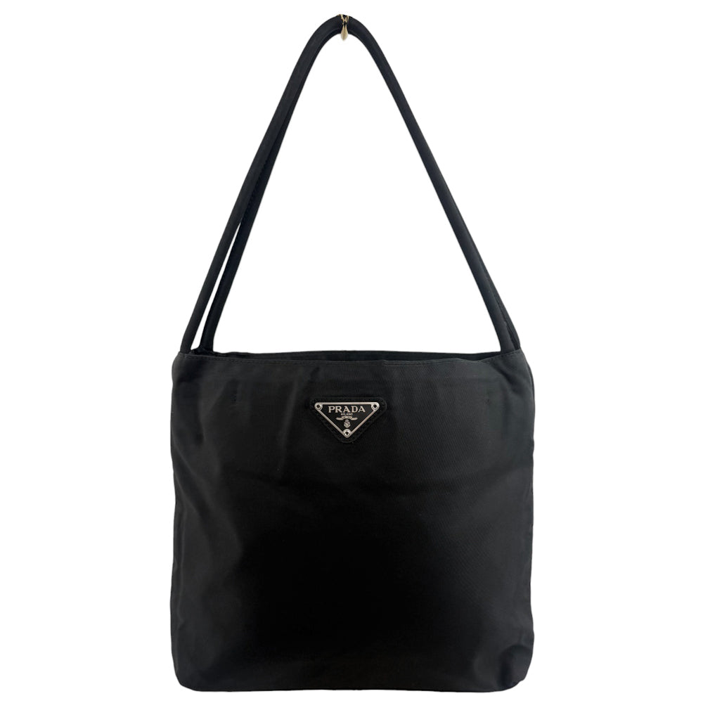 PRADA Black Nylon Tote Handbag LHQ969