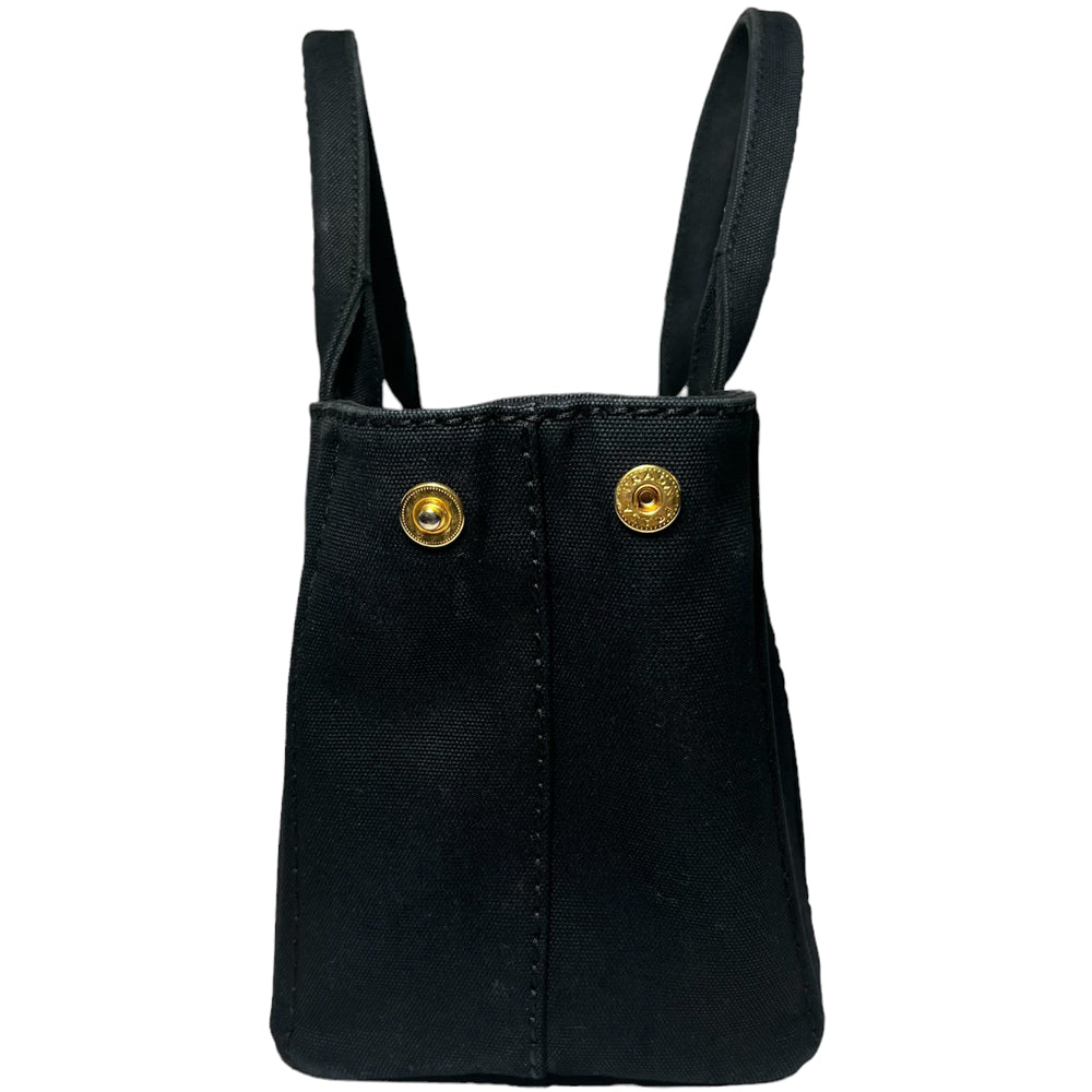 PRADA Canapa Tote Sac en toile noir LHQ97