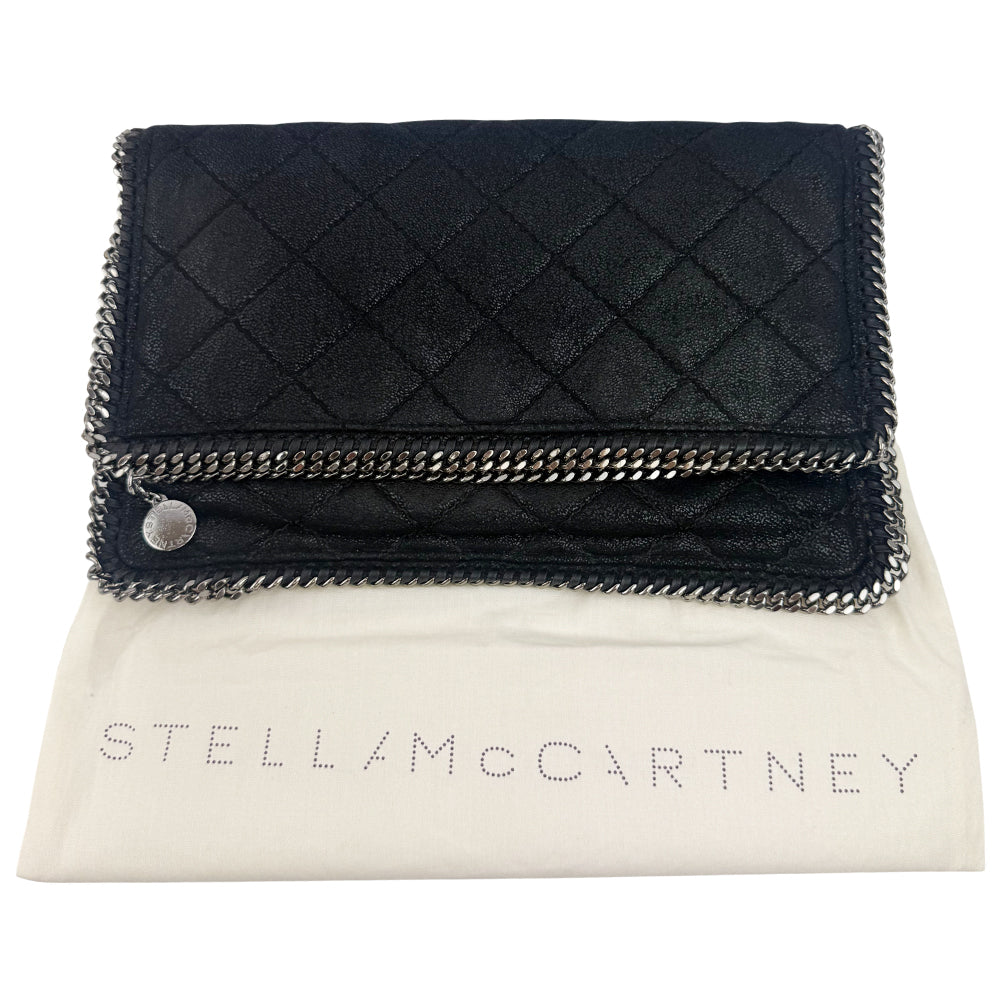 STELLA McCARTNEY Fallabella Black Clutch Bag LHQ972