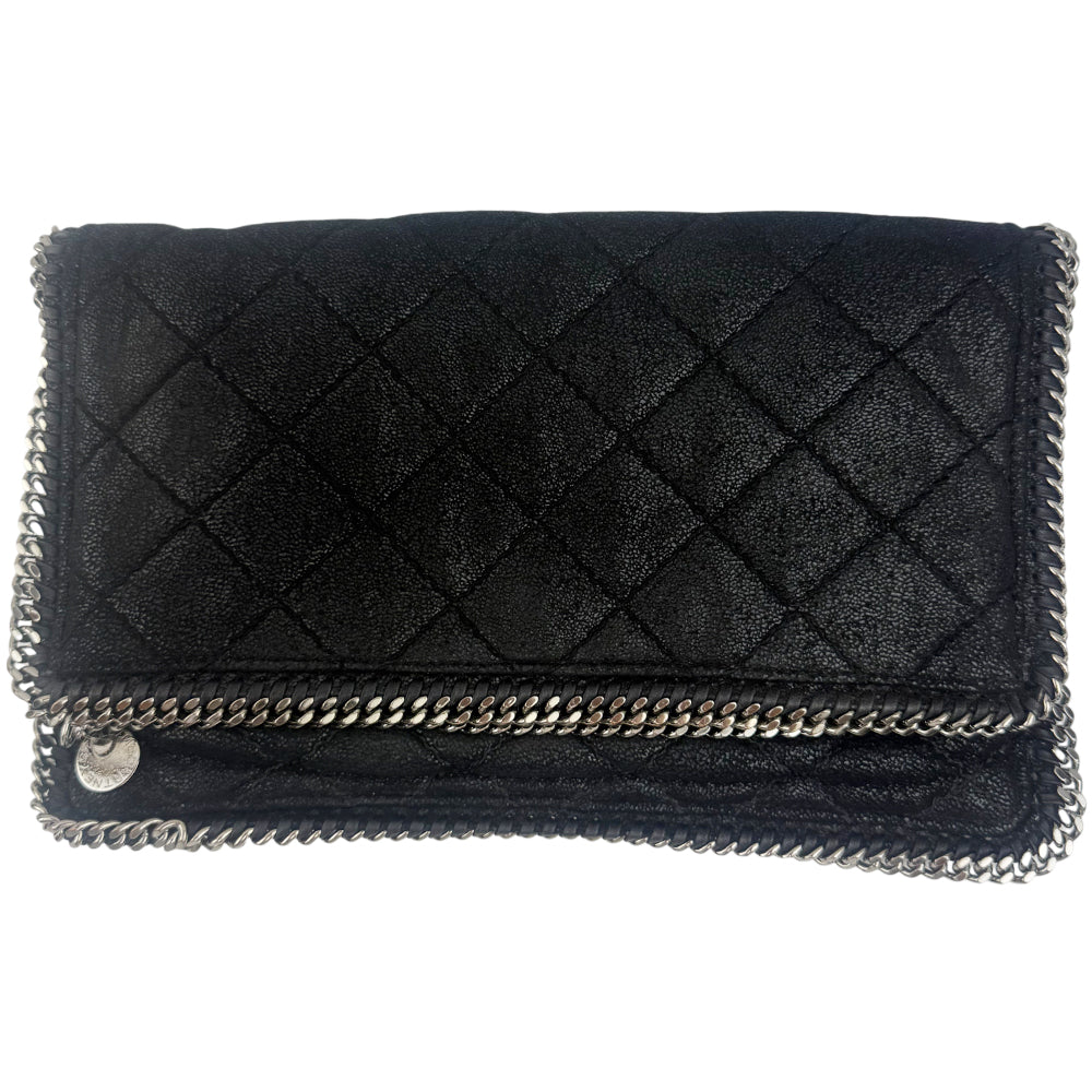 STELLA McCARTNEY Fallabella Black Clutch Bag LHQ972