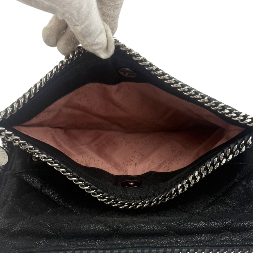 STELLA McCARTNEY Fallabella Black Clutch Bag LHQ972